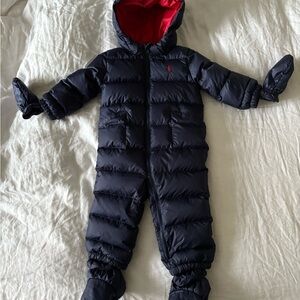 Ralph Lauren Navy Kids One Piece Snowsuit